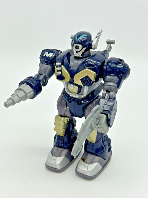 HAP-P-KID-Cybrotonix-M.A.R.S. Motorized Attack Robo Squad Figurine Gun Dark Blue