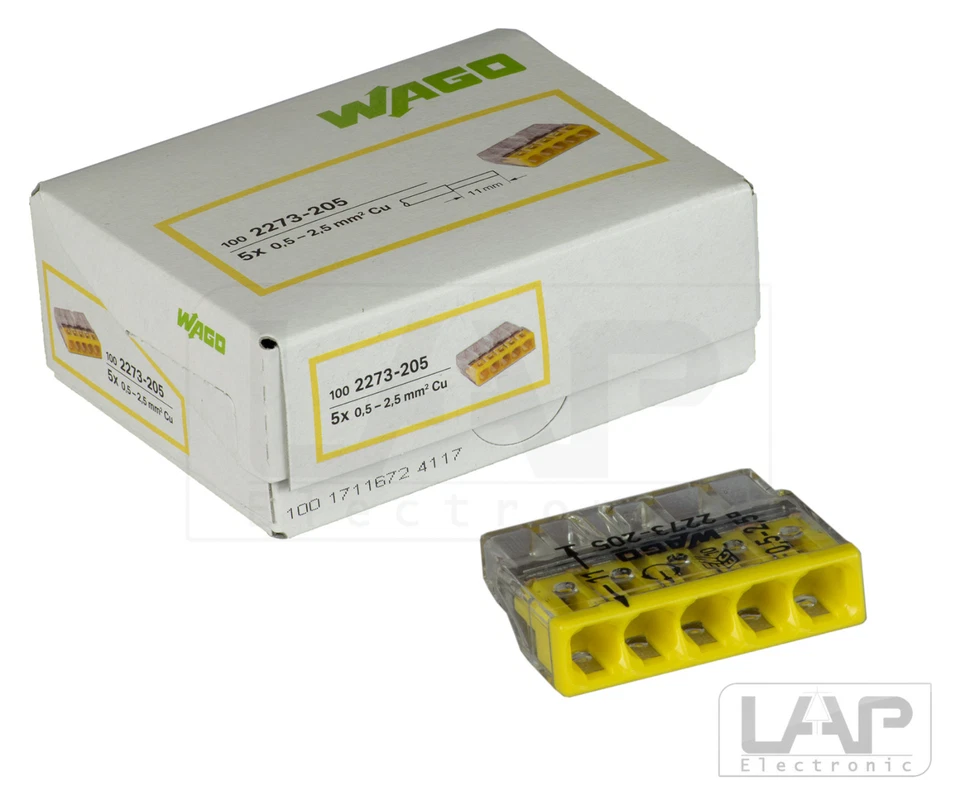Wago 2273-205 Klemmen Dosenklemmen Verbindungsklemmen Klemme | 5-100 Stück