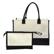 Classic Canvas Bag Set Sublimation Blank Grocery Tote Purse DIY Gift 20 Pack zl