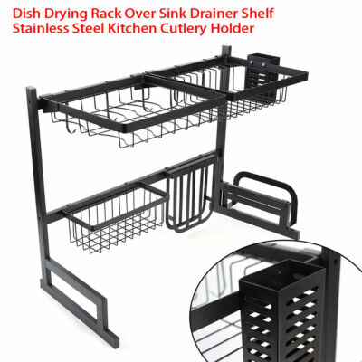Stainless Steel Kitchen Plate Holders Organizer Dish Rack Storage Dying Rack Counter Bowl Rack