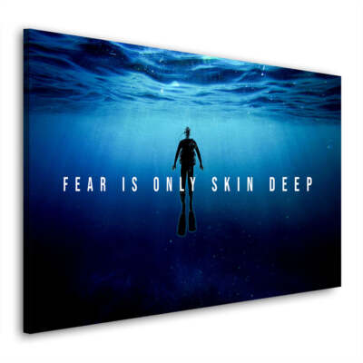 Motivation Mindset Fear Wandbild Leinwandbild Deko Kunst XL