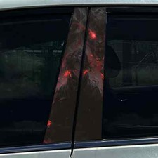 2x Flamme Wolf Auto B-S&auml;ule Mitte S&auml;ule Abdeckung Kratzer Abziehbilder