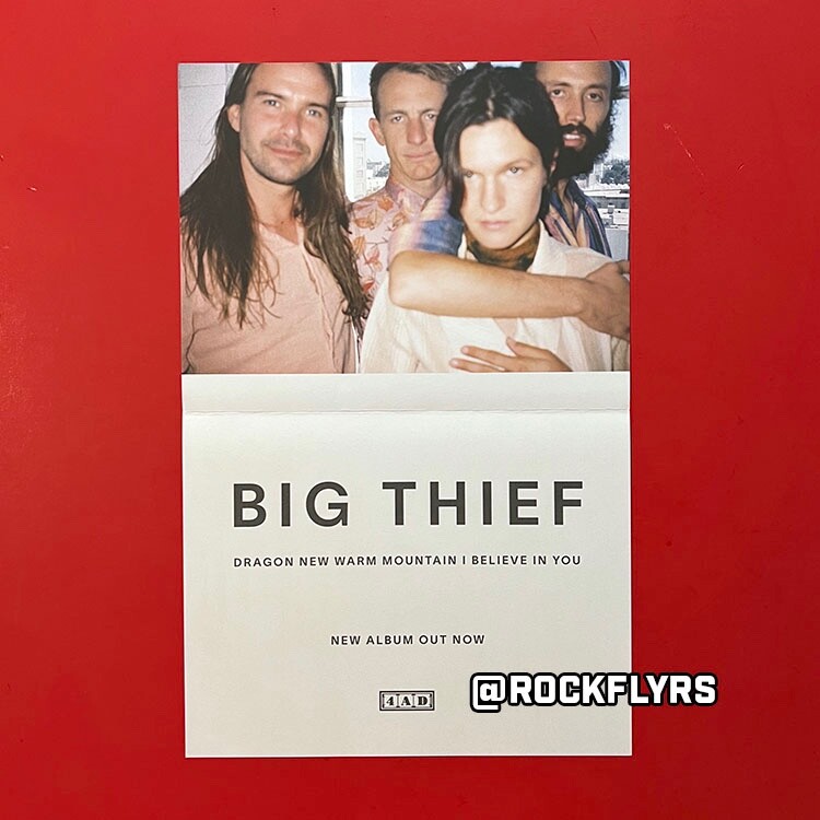 BIG THIEF Original 11x17 Record store promo poster