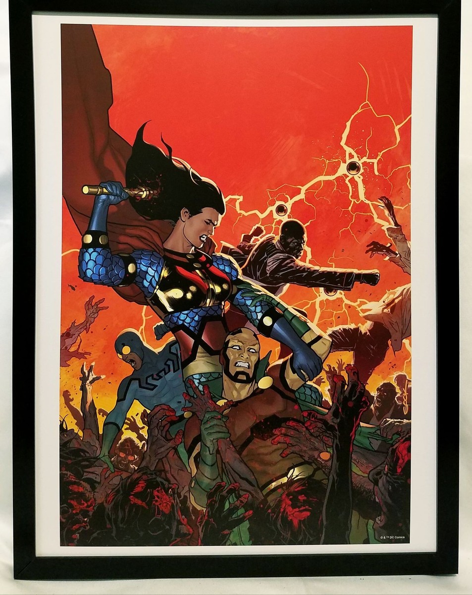 Mister Miracle, Big Barda & Blue Beetle Zombie DCeased FRAMED