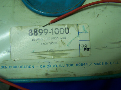 10 ft Belden 8899 18 awg  RED test equipment meter lead wire 5000 volt CABLE