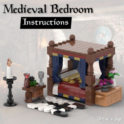 ZITIANYOUBUILD Medieval Bedroom Toys 206 Bricks Building Toys Set MOC Build Gift