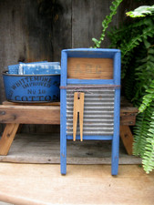 Early Antique Wood Tin Toy Washboard ABC Stencil Early Clothespin