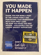 LOS ANGELES LAKERS 2020 NBA CHAMPIONS PIN STH GIFT RARE LA LAKERS LEBRON AMEX