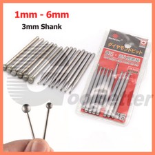 1mm - 6mm Diamond Round Burr Drill Bit Cutting Grinding for Dremel Rotary Tool