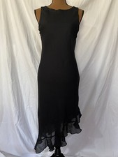VTG Y2K CITY Black Sleeveless Asymmetrical Dress