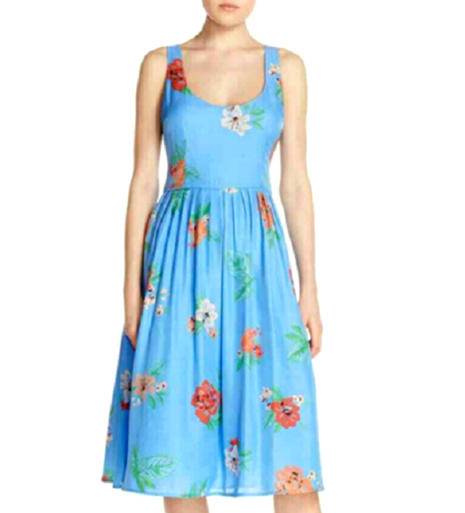 BB Dakota Heleen Floral Print Fit & Flare Midi Dress Sz 4  $128  *528