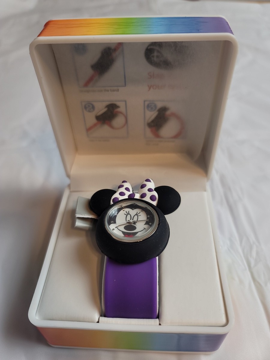 WATCH DISNEY MINNIE MOUSE FUN SLAP WATCH PURPLE, NIB | eBay display picture 2
