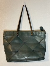 Old Trend Modern Vintage Genuine Leather Green Purse Tote Bag Double Handle