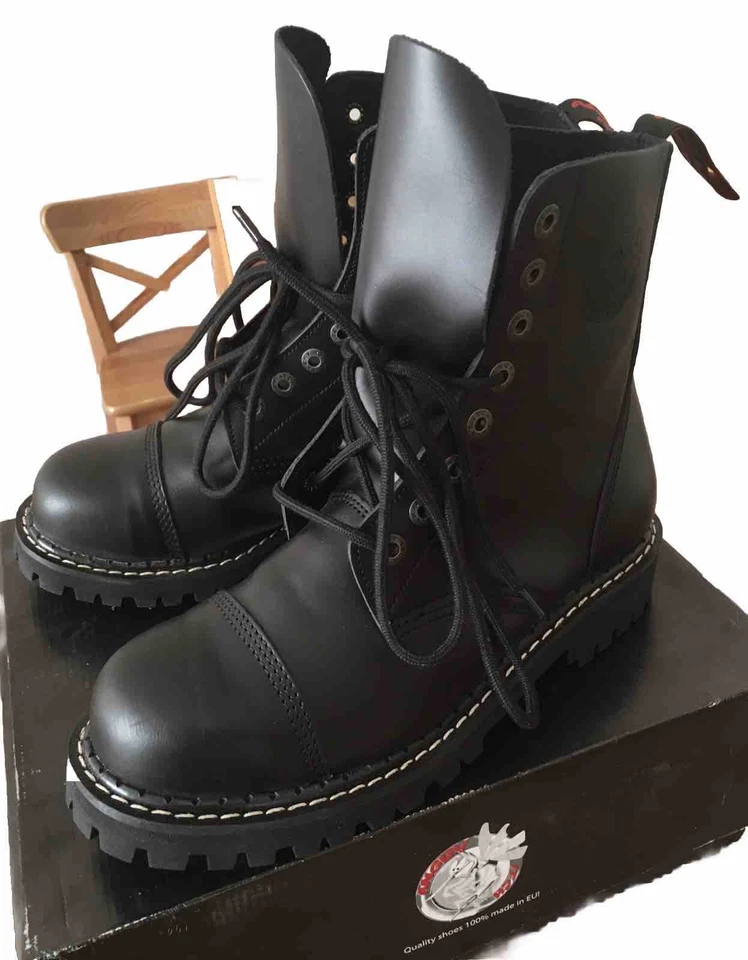 schwarze Ranger Stiefel 8 Loch Angry Itch Gr 42 - Bild 2 von 4