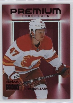 2023-24 Skybox Metal Universe Star Rubies 44/50 Connor Zary #PP-4 Rookie RC 0mh3