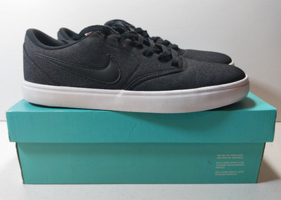 Nike Check Solar Canvas SB Black Sneakers Shoes Mens 11.5