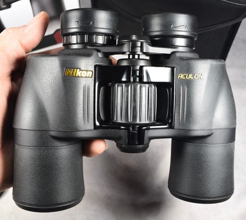 New Open Box Nikon A211 8X32 Binoculars, Case, Caps, in Original Box - Picture 3 of 6