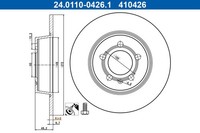2X ATE Bremsscheibe 24.0110-0426.1 FüR Audi A1 8X1 8XK Sportback 8XA 8XF Tfsi