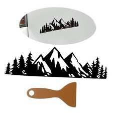 1 Pcs Snow Mountain Tree Decal Sticker, Vinyl Snow Mountain Tree Sticker for