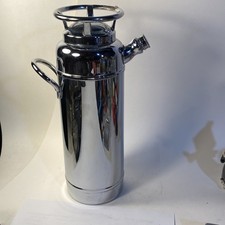 Vintage Art Deco Chrome Fire Extinguisher Cocktail Shaker Loop Handle Nonmusical