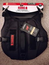  NWT KONG Ultra Durable Tactical Vest Dog Harness Medium, Black 