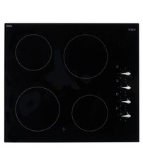 CDA HC6212FR 60cm 4 Zone Built-In Ceramic Hob With Knob Control NEW