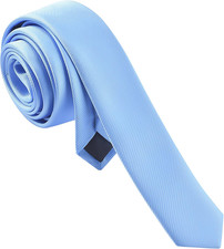 Men's Skinny Ties Solid Color Formal Neckties 1.58" 4CM Slim Ties For Men