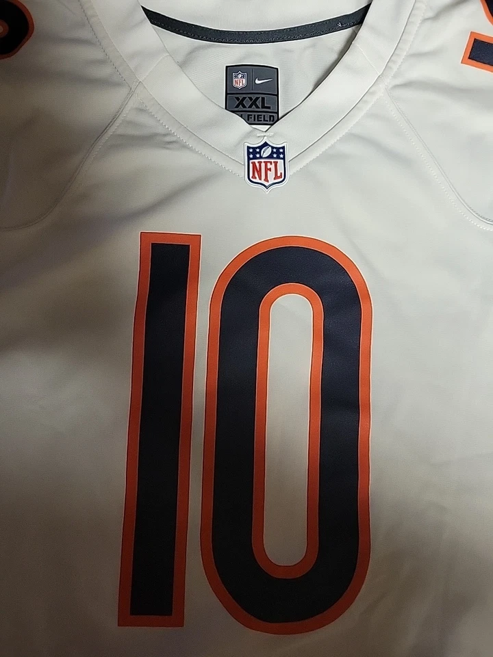 НОВЫЙ С ЯРЛЫКАМИ MITCHELL TRUBISKY БЕЛЫЙ ЭКРАН НАПЕЧАТАНО ПОДЛИННЫЙ ЧИКАГО МЕДВЕДИ NIKE... - Изображение 2 из 3