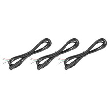 3pcs 3.5mm Female Jack to Bare Wire Open End Replacement TRS 4 Pole Cable, 1m