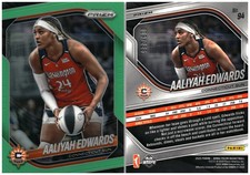 2025 Panini Prizm WNBA #94 Aaliyah Edwards Lime Green Prizms #/225