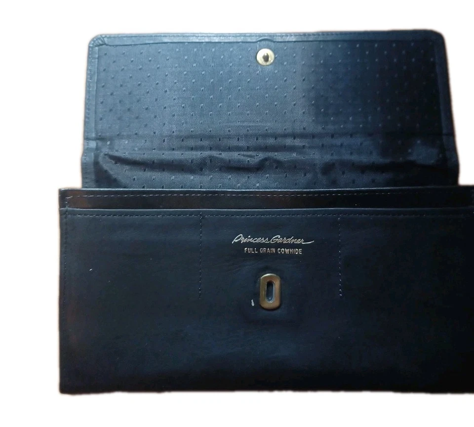 Cartera para mujer Princess Gardner vintage de cuero. Cuero suave mantequilla. Foto 2 de 4