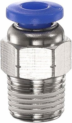 Push to Connect Fitting 4mm Tube OD x 1/8'' NPT Thread Male Straight Quick Con...