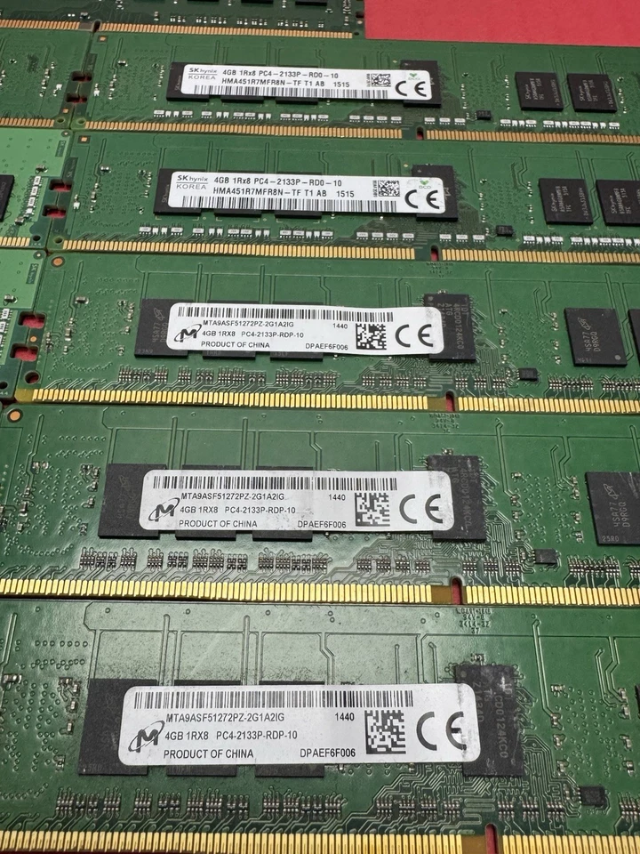 Lote De 11 MEMORIA SERVIDOR PC4 4GB (8-2133P)(3-2400T) Marca Mix Foto 2 de 3