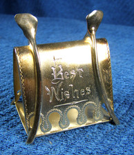 Antique Napkin Ring - Twin Wishbone Tent Shape "Ring"  - Rogers Bro