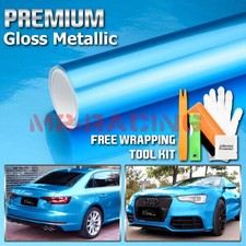 Gloss Metallic Light Blue Candy Decal Car Vinyl Wrap Sheet Sparkle 48"x60"