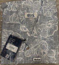 UZZI Men's Slate Gray Hawaiian Shirt-buttoned,collared,DRI FIT-SZ MED-NEW