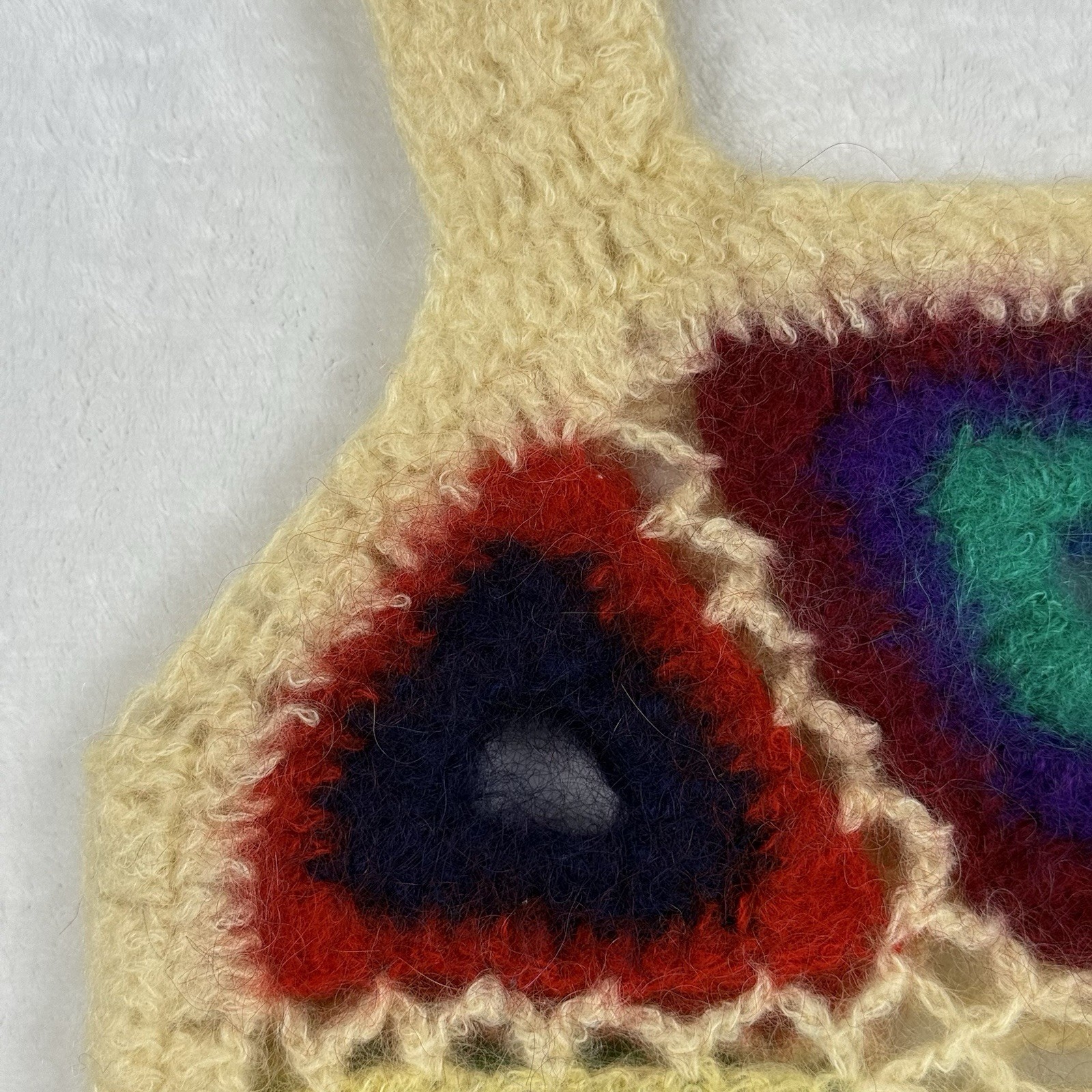 Handmade Crochet Patchwork Vest Multicolor Boho H… - image 11