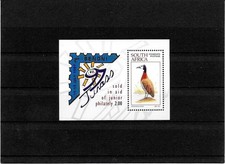 Sellos -Sudáfrica-Bloque Pájaro