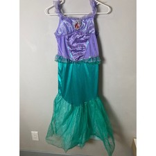 Disney Princess Ariel Mermaid Costume Dress Purple Teal Girls Medium 7-8 17801K