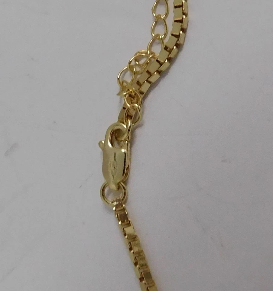 Collar burbuja inicial T circonita cúbica chapado en oro plata de ley 925 EP Foto 4 de 4