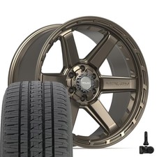 4p63 Bronze 22x10 Wheels Bridgestone Tires Tpms Set Fits Chevy Gmc Ram