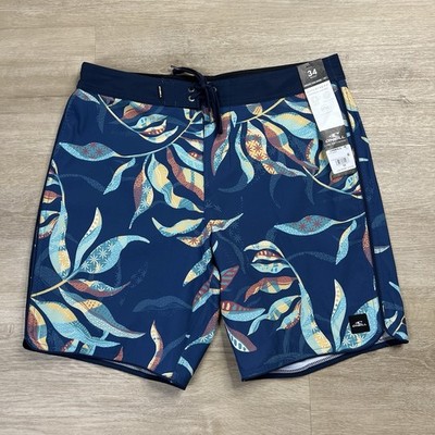 O Neill Mysto Scallop Hyperfreak Board Shorts Swim Above The Knee Mens 34 NWT
