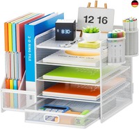 Marbrasse Schreibtisch Organizer Mit Aktenhalter, 5 Ebenen Papier Briefablage