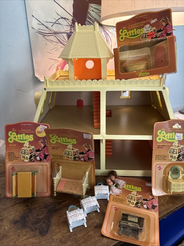 Lot Of Vintage Mattel The Little. Figures. Victorian House. 