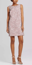 Victoria Beckham for Target Blush Floral Jacquard Shift Dress Size Extra Large