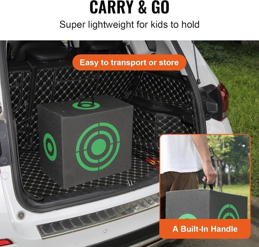 Tiro com arco 16"x18" todos os lados arco bloco alvo alça de transporte alvo portátil externo - Imagem 4 de 4