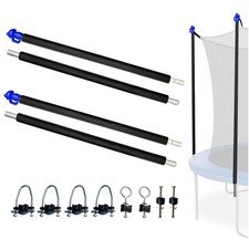 2 Sets Large Universal Trampoline Net Pole Replacement with Foam Sleeve, Encl...