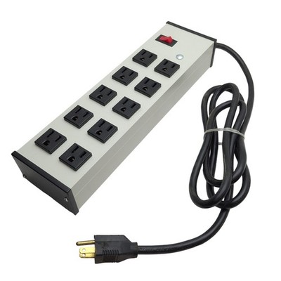 Legrand UL210BC Plug-In Outlet Center Unit, 120VAC 15A, 10 Socket, NEMA 5-15