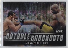 2018 Chrome UFC Notable Knockouts Pulsar Refractor 42/50 Anderson Silva 1qt