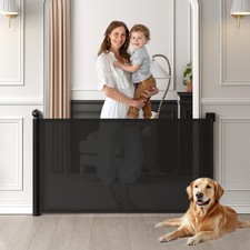 Retractable Baby Gate, Baby Gate for Stairs Auto-Lock, Dog Gates for Doorways...